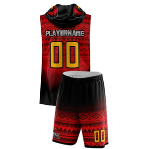 Customized Youth Men 7v7 Football Uniforms Hooded Sublimation 100% Polyester Team Logo Name 7on7 Sets - Product Image 6