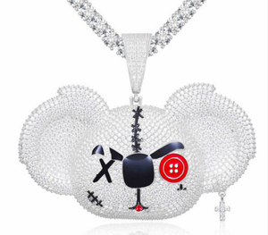 Charmes en diamant Moissanite VVS, or 925, argent, style hip-hop, taille princesse - Product Image 3