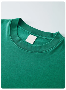 Camiseta de lavado ácido unisex, 100% algodón, logotipo personalizado, peso pesado, 250Gsm, corta, Vintage, patrón sólido, ropa informal de verano para hombres - Product Image 5