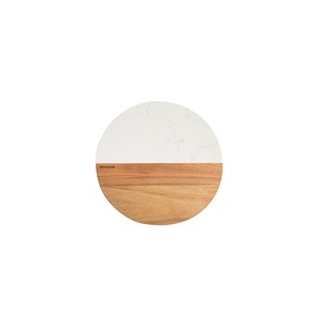 Utensilios de cocina para el hogar Uso diario Producto excelente Tabla de cortar de madera y mármol El mejor mármol blanco pulido y color madera natural - Product Image 6