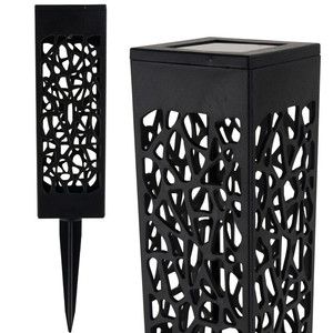 Lanterne solaire de jardin LED perforée martelée - Product Image 1