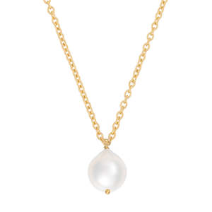 สร้อยคอมุกทรงหยดน้ำทอง 14k - Product Image 4