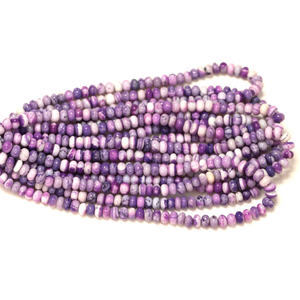 Perles rondes en opale rose et violette : Bijoux en pierres précieuses AAA (7-10 mm) - Product Image 4