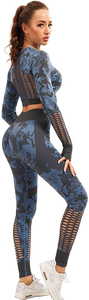 Nouvel arrivage de soutien-gorge de fitness à taille haute ensemble de legging respirant impression par sublimation sans couture yoga grande taille personnalisable - Product Image 2