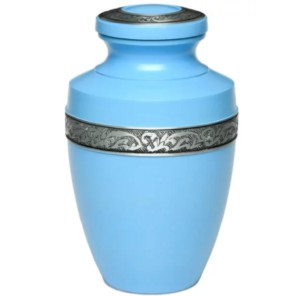 โกศโลหะพร้อมสติกเกอร์ที่สวยงามอลูมิเนียมพร้อมโกศศพดีไซน์แบบคลาสสิกด้วยแสงแดด & เจอราฟ - Product Image 2