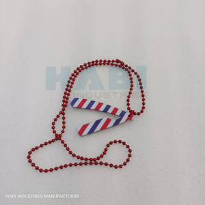 Collier chaîne en acier inoxydable avec design imprimé personnalisé, forme de lame de rasoir professionnelle, réutilisable, durable, de haute qualité - Product Image 5