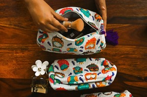 กระเป๋าผ้าคอตตอนพิมพ์ลายนกฮูกสวยงามพร้อมซิปปิดสไตล์วินเทจ3ชิ้นเป็นมิตรกับสิ่งแวดล้อม - Product Image 3