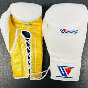 Gants de boxe en cuir véritable respirants et légers à lacets vert doré pour l'entraînement de sparring, Muay Thai, Kickboxing - Gym - Product Image 6
