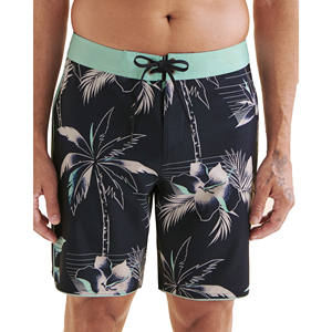 กางเกงชายหาดของผู้ชายกางเกงขาสั้นผ้ายืดพิมพ์ซับลิเมชันแบบเต็มตัวเอวกลางแบบยืดหยุ่นรูปแบบกระดานปิด - Product Image 3