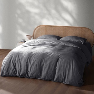 Housse de couette en coton lin délavé blanc personnalisable ensembles de literie taie d'oreiller de qualité haute qualité 200TC toutes saisons moderne - Product Image 2