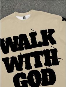 Haute qualité 100% coton été T-Shirts pour hommes sérigraphié graphique surdimensionné Fit respirant tissu Streetwear mode t-shirt - Product Image 2