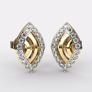 Bijoux en or 14k vente en gros de boucles d'oreilles en diamant de qualité supérieure de l'Inde diamants cultivés en laboratoire DEF VVS qualité certifiée IGI - Product Image 3