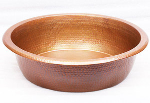 ชามสำหรับโต๊ะอาหารอเนกประสงค์ทำจากทองแดงขัดเงาพร้อมคุณประโยชน์ต่อสุขภาพ - Product Image 2