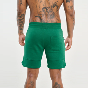 2026 nuevo logotipo entrenamiento cremallera bolsillo Jogging gimnasio Fitness cintura elástica Color sólido corto Atlético hombres correr sudaderas pantalones cortos conjunto - Product Image 2