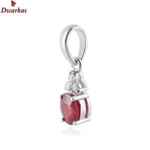 Factory wholesale elegant vintage fashion 925 sterling silver <b>ruby</b> CZ multi-stone tear drop pendant <b>necklace</b> wedding gift - Product Image 2