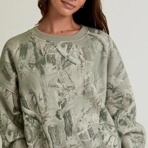 Sudadera Extra Grande para Mujer, 100% Algodón con Tela de Sensación Afelpada, Corte Holgado, Estilo Casual para la Temporada de Frío, Ropa Urbana con Logotipo Frontal - Product Image 6