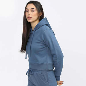 Sudadera con capucha de invierno para mujer, Color sólido de talla grande, moda callejera, suéter de estilo, sudaderas con capucha para mujer, hombro caído, transpirable - Product Image 2
