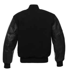 แจ็กเก็ตเบสบอลผ้ากำมะหยี่ปักด้านหน้าสำหรับผู้ชายเสื้อแจ็กเก็ตเบสบอลสไตล์ย้อนยุคงานตามสั่ง - Product Image 4