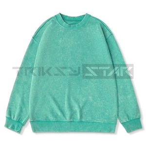 Sweat-shirt imprimé en coton 100% épais et lavé, homme femme, col rond ample, surdimensionné, automne, coréen, Y2k, décontracté, vintage, manches longues - Product Image 4