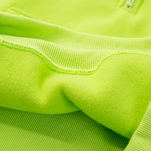 Grande taille en gros femmes 14 Zip pull vêtements personnalisé Vintage recadrée en détresse athlétique sweats à capuche vêtements d'hiver pour les femmes - Product Image 3