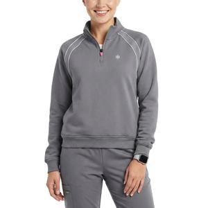 Veste de travail style athlétique en polaire à fermeture éclair quart de tour, personnalisable avec logo de marque, prix de gros en vrac - Product Image 1