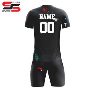 Nouveaux uniformes de football d'entraînement personnalisés maillot de football à manches courtes imprimé en gros taux bon marché avec vos propres conceptions - Product Image 2