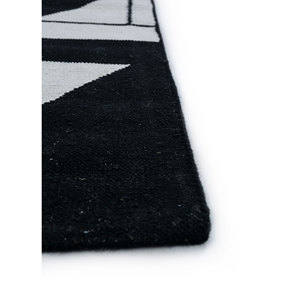 Alfombra de Yute Geométrica Abstracta Indusbar de 4m de Ancho, Tejido Plano de Lana con 10mm de Grosor para Habitación Juvenil -DW-178 - Product Image 4