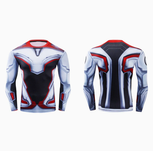 Wholesale Price Quick Dry Rash <b>Guard</b> Diving Sets for Men 100% Cotton Gym Shirt Polyester Fabric Printing Clothing <b>Letter</b> Pattern - Product Image 3