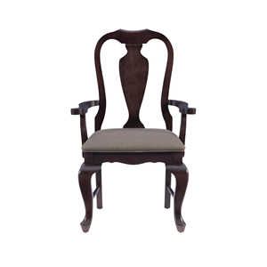 Chaise de salle à manger classique en bois massif avec siège rembourré, style traditionnel, pour hôtel, restaurant, usage domestique - Product Image 1