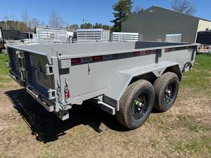 Remorque à benne basculante en acier de haute qualité d'occasion LD10K 6 X 12 avec barre de traction Remorque complète à vendre 2001-3000 kg - Product Image 2