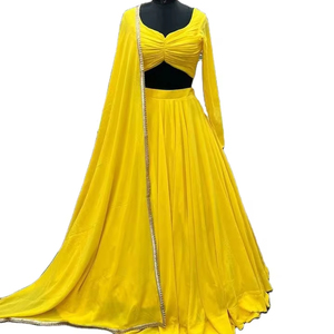 Diseñador Heavy Georgette Lehenga Choli para boda india estilo Bollywood Lehenga con envío gratis en todo el mundo - Product Image 1
