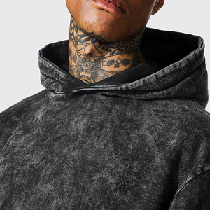 Chándal de lavado ácido pesado de alta calidad, conjunto de pantalones de chándal y Sudadera con capucha Vintage, diseño personalizado, chándal lavado con ácido Unisex - Product Image 2