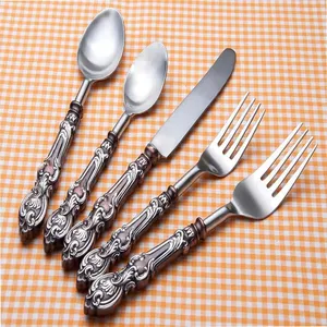 New Elegant Look Modern Metal Cutlery Flatware Set Food Grade Wedding Hotel Parties Table Top Food Serving Use in Wholesale - Product Image 3