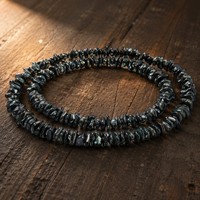 Collier ras du cou classique en perles de coquillages noirs naturels, chaîne en argent, bijoux en pierres foncées, vente en gros, cadeau pour femmes