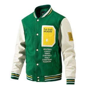 2025 personnalisé qualité toile col montant Varsity Letterman veste pour hommes nouveau Design polaire pour l'extérieur vêtements d'hiver - Product Image 2