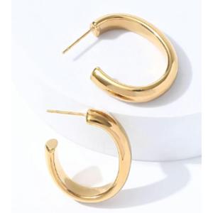 ต่างหูทองเหลืองชุบทอง18K เป็นของขวัญสำหรับเด็กผู้หญิงต่างหูแฟชั่นทำด้วยมือต่างหูทองเหลืองทันสมัย - Product Image 1