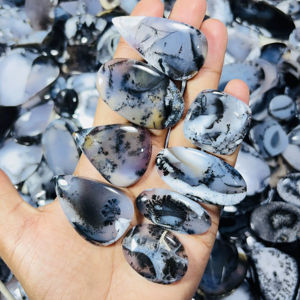 Ópalo Dendrítico 100% Natural, Cabujón Hecho a Mano, Pulido Suave, Gema Suelta de 30mm-60mm, 2g-6g, para la Fabricación de Joyas y Accesorios - Product Image 1