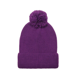 Gorros de punto con pompón personalizados ODM, gorros de punto bordados con etiqueta personalizada en diferentes colores - Product Image 5