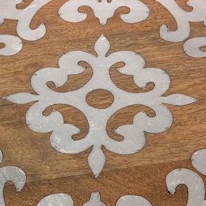 Wooden Lazy Susan Tray With Two <b>Side</b> Iron Handle Natural <b>Wood</b> Polish & <b>Black</b> Powder Coating Round Shape for Serving - Product Image 4