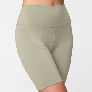 Best Selling High Quality Breathable Eco-Friendly Women's Gym Shorts Customizable Elastic Waist Spandex/<b>Nylon</b> <b>Fabric</b> Casual Wear - Product Image 3