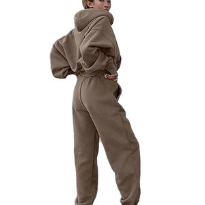 Conjunto Deportivo de 2 Piezas para Mujer, Sudadera con Capucha Estampada y Pantalones Largos, Estilo Casual para Invierno - Product Image 4