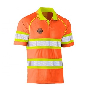 UNIQUE GYM WEAR Camisetas Polo de Seguridad Reflectantes de Alta Visibilidad con Bolsillos y Cinta Reflectante, Ropa de Trabajo con Certificación CE para Hombre - Product Image 5