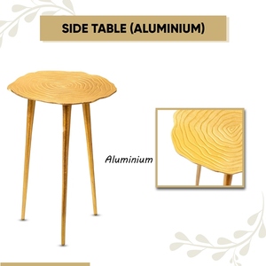 Aluminum <b>Table</b> for Home Use Metal Snacks Round <b>Table</b> Golden Color Coffee <b>Table</b> Original Indian Manufacture - Product Image 5