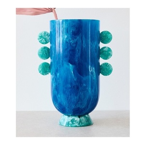 Vase à fleurs en résine écologique décoratif, design américain, pots à fleurs en résine, décoration d'intérieur, vase de table personnalisé pour mariage, Pâques - Product Image 1