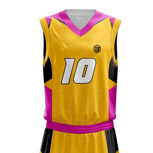Uniforme de Baloncesto de Tela Suave 100% Poliéster en Colores Atractivos, Uniforme de Baloncesto de Buena Calidad con Estampado Completo - Product Image 4