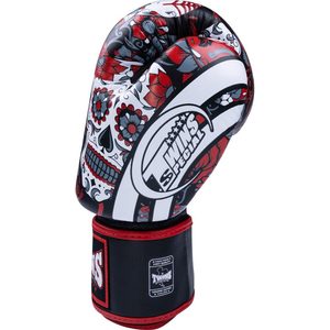 10oz 12oz 14oz 16oz Custom Twins Red Skull Tattoo Guantes de boxeo para Artes Marciales Fitness Guantes de boxeo para hombres - Product Image 2