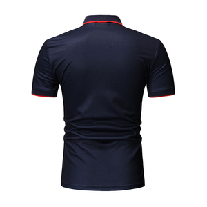 Polo de algodón de calidad superior para hombre, pecho, tres rayas, costura de Color, alta calidad, 100% algodón, polos para hombre - Product Image 6