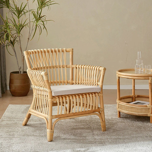 ชุดเก้าอี้หวายทอมือคุณภาพสูงเฟอร์นิเจอร์บิสโทรเก้าอี้ห้องนั่งเล่นทันสมัยสำหรับบ้านสำนักงาน - Product Image 1