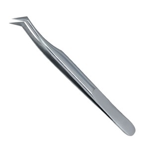 Pince à épiler d'extension de cils en acier inoxydable personnalisée de haute qualité avec isolation des cils de Volume de pointe en fibre pointue en gros - Product Image 1