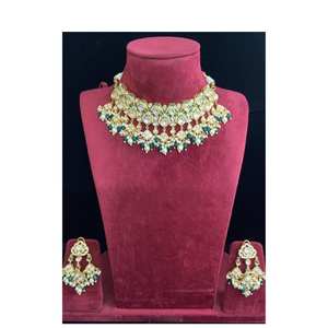 Handmade Stylish Kundan Necklace <b>Set</b> Indian Traditional Bridal Jewelry for Women for Wedding Party Engagement Anniversary - Product Image 1